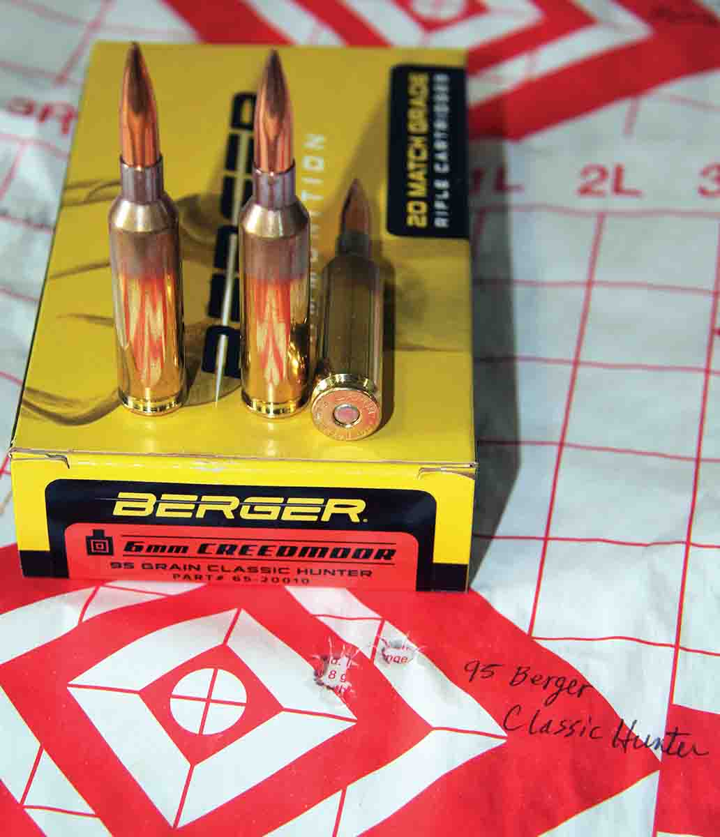 The Benelli Lupo shot its best group while shooting Berger’s 95-grain Classic Hunter factory ammunition. That group measured .49 inch and was sent at 2,827 fps.